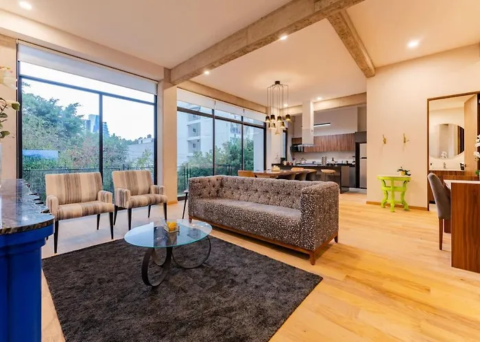 Spacious Roma Norte Loft With Art & City Views