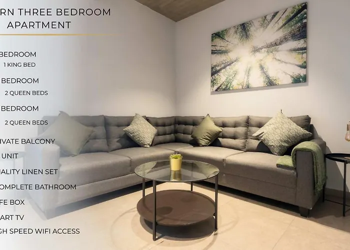 P402 Private Balcony Apt 3Bdrm 2Bth Ac Rooftop