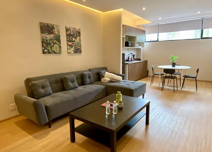 Modern Apartment In Miguel Hidalgo With Balcony